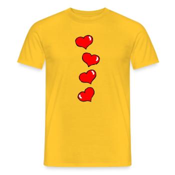 Sweetie pie - Men's T-Shirt - yellow - Front - AI Model Male 178 dark (178cm)
