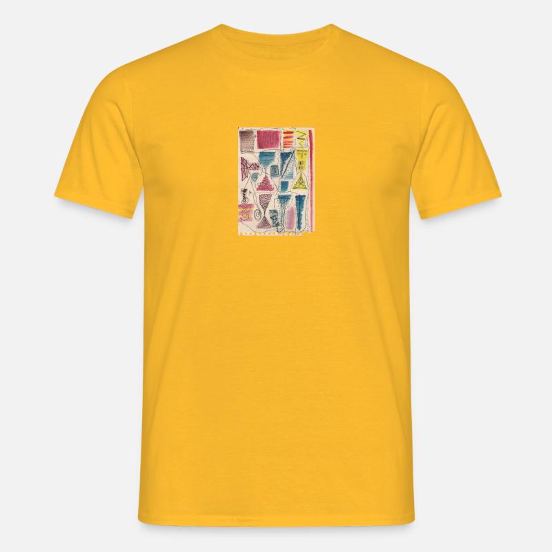 Connected in Time - Männer T-Shirt - Gelb