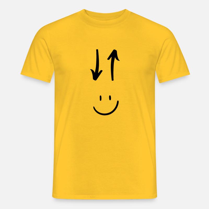 Lächeln ist ansteckend - Männer T-Shirt - Gelb