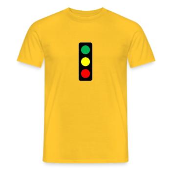 Feux de signalisation - T-shirt homme - jaune - Devant - AI Model Male 178 dark (178cm)