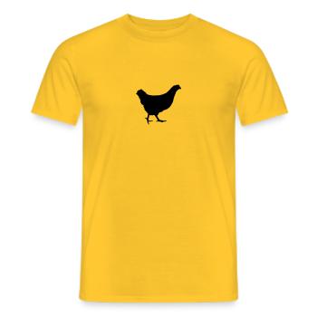 Laufende Huhn Henne - Männer T-Shirt - Gelb - Vorne - AI Model Male 178 dark (178cm)