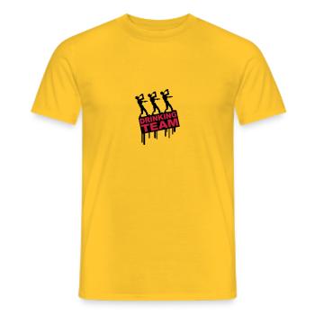 Drunken Party Zombies Drinking Team - Men's T-Shirt - yellow - Front - AI Model Male 178 dark (178cm)