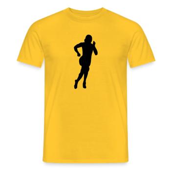 Courir, coureur - T-shirt homme - jaune - Devant - AI Model Male 178 dark (178cm)