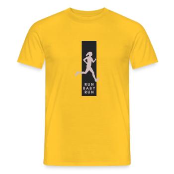 COURIR BÉBÉ COURIR - T-shirt homme - jaune - Devant - AI Model Male 178 dark (178cm)