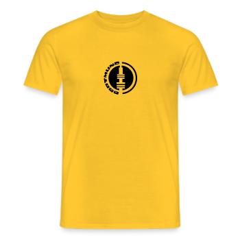 dortmund tv tower emblem - Men's T-Shirt - yellow - Front - AI Model Male 178 dark (178cm)