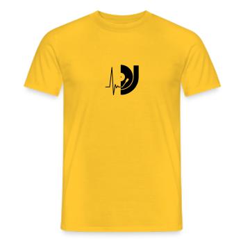 music_pulse_dj - T-shirt homme - jaune - Devant - AI Model Male 178 dark (178cm)