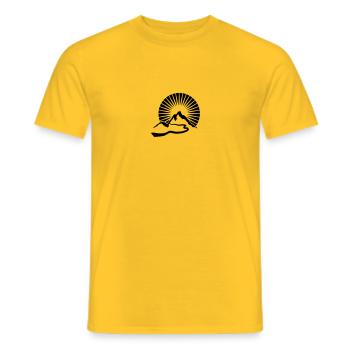 Wanderweg Berge Schön Sonne - Männer T-Shirt - Gelb - Vorne - AI Model Male 178 dark (178cm)