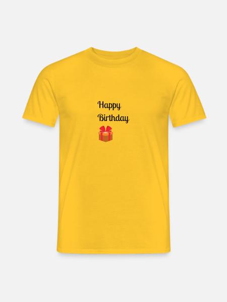 Happy Birthday - Männer T-Shirt - Gelb