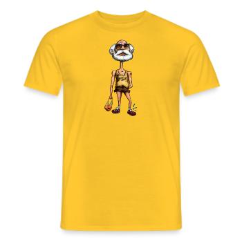 RocknRollGrandPa - Männer T-Shirt - Gelb - Vorne - AI Model Male 178 dark (178cm)