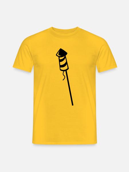 Fireworks firework rocket Feux d'artifice - Men's T-Shirt - yellow
