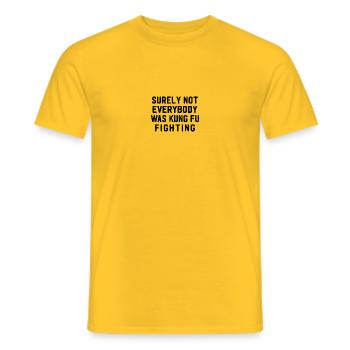 Kung Fu siat - Men's T-Shirt - yellow - Front - AI Model Male 178 dark (178cm)
