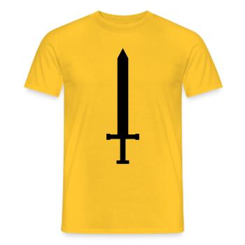 Schwert 1 - Men's T-Shirt - yellow - Front - AI Model Male 178 dark (178cm)