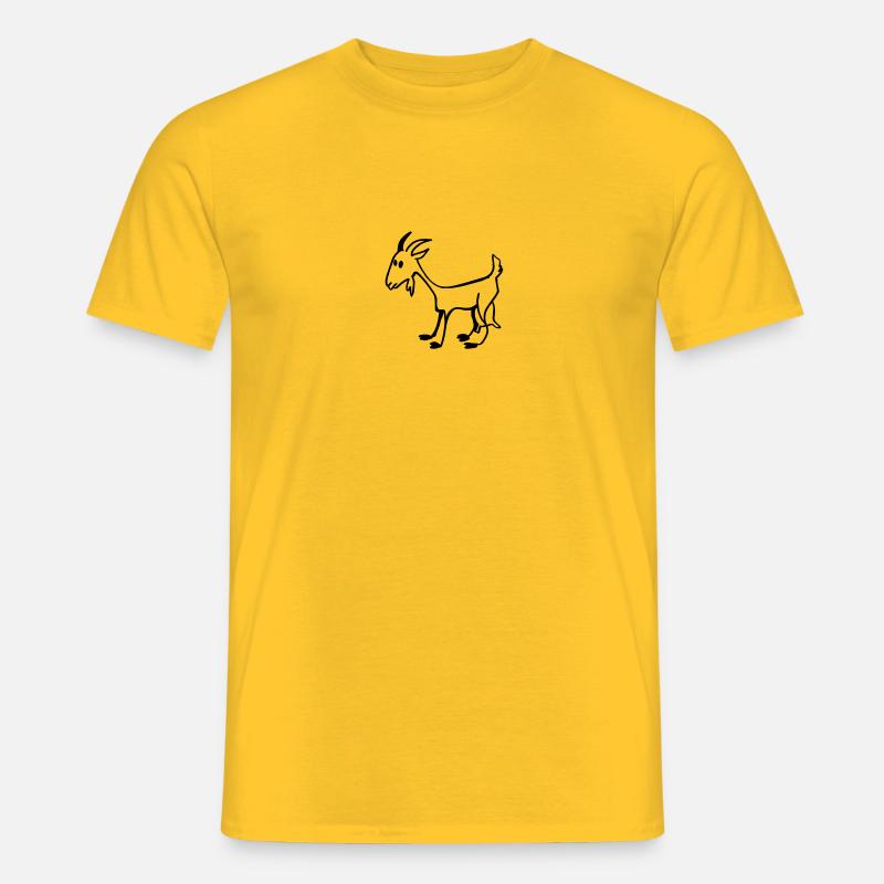 Ziegen Kitz - Männer T-Shirt - Gelb
