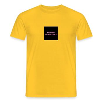 Be the best version of you - Men's T-Shirt - yellow - Front - AI Model Male 178 dark (178cm)
