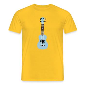 Ukulele - Männer T-Shirt - Gelb - Vorne - AI Model Male 178 dark (178cm)