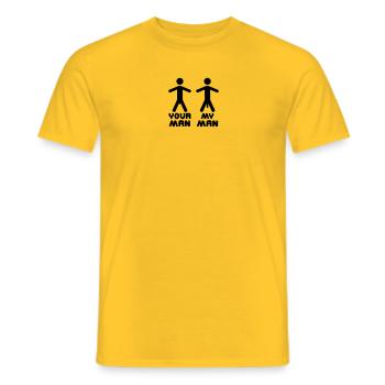 Your My Man - Men's T-Shirt - yellow - Front - AI Model Male 178 dark (178cm)