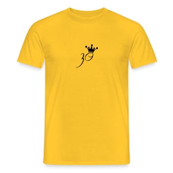 Couronne Roi Reine 30 princesse - T-shirt homme - jaune - Devant - AI Model Male 178 dark (178cm)