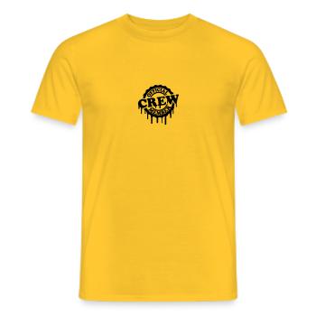 Cool Official Crew Member Stamp Design - T-shirt homme - jaune - Devant - AI Model Male 178 dark (178cm)