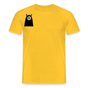 Big Alien vous regarde - T-shirt homme - jaune - Devant - AI Model Male 178 dark (178cm)
