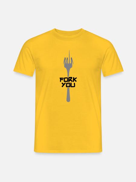 Ich gabel dich - Männer T-Shirt - Gelb