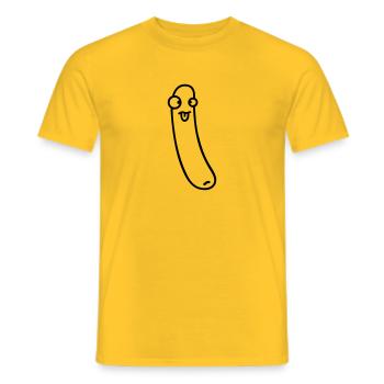 Funny Sausage - T-shirt homme - jaune - Devant - AI Model Male 178 dark (178cm)