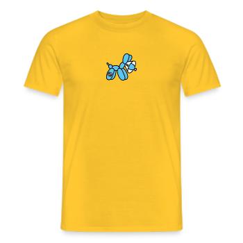 Lustige Ballonkünstler Hund Schutzkragen Tierarzt - Männer T-Shirt - Gelb - Vorne - AI Model Male 178 dark (178cm)