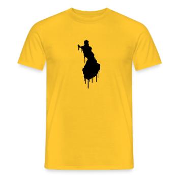Finland Graffiti - Men's T-Shirt - yellow - Front - AI Model Male 178 dark (178cm)