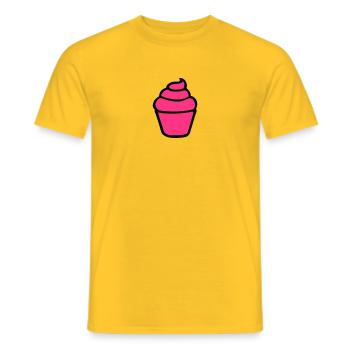cupcake - Männer T-Shirt - Gelb - Vorne - AI Model Male 178 dark (178cm)