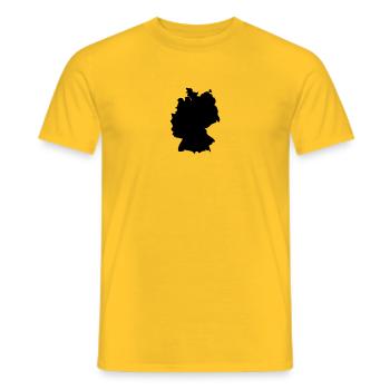 Germany - T-shirt homme - jaune - Devant - AI Model Male 178 dark (178cm)