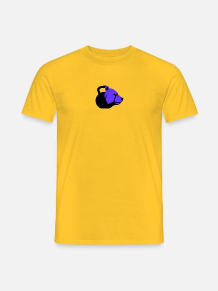 Kettlebell Bear Bear Dynamic Fitness - Men's T-Shirt - yellow
