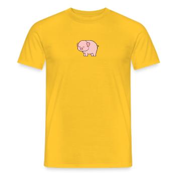 Schwein Schweine - Männer T-Shirt - Gelb - Vorne - AI Model Male 178 dark (178cm)