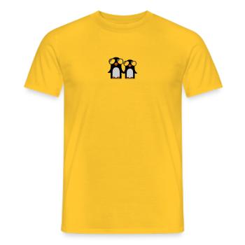 funky penguins - Men's T-Shirt - yellow - Front - AI Model Male 178 dark (178cm)