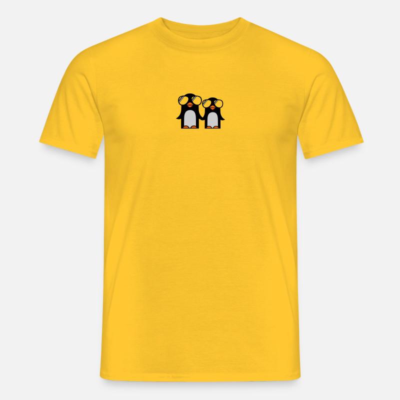 funky pinguine - Männer T-Shirt - Gelb