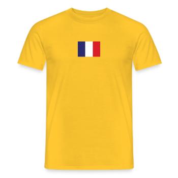 Frankreich Flagge - Männer T-Shirt - Gelb - Vorne - AI Model Male 178 dark (178cm)