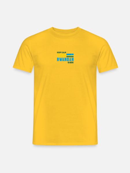Design drapeau Rwanda Keep Calm - T-shirt homme - jaune