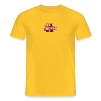 6061912 120134521 groom - T-shirt homme - jaune - Devant - AI Model Male 178 dark (178cm)