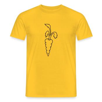 Carotte carotte - T-shirt homme - jaune - Devant - AI Model Male 178 dark (178cm)