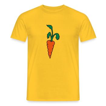 Carotte carotte - T-shirt homme - jaune - Devant - AI Model Male 178 dark (178cm)