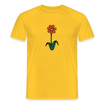 eine Blume - Männer T-Shirt - Gelb - Vorne - AI Model Male 178 dark (178cm)