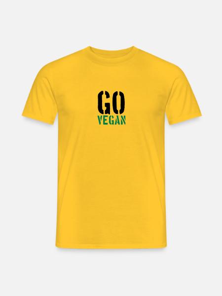 Go Vegan - Men's T-Shirt - yellow