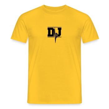 DJ Music Pulse - Männer T-Shirt - Gelb - Vorne - AI Model Male 178 dark (178cm)