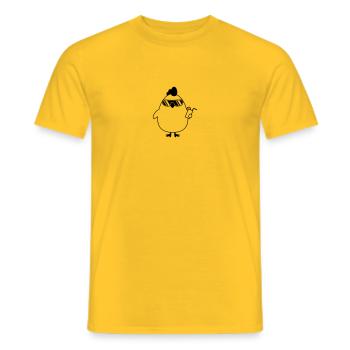 Cool party holiday relax cock chicks - Men's T-Shirt - yellow - Front - AI Model Male 178 dark (178cm)