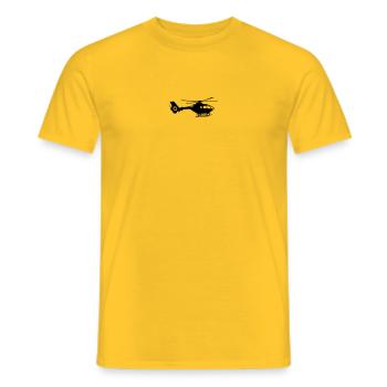 EC135 helicopter - Helicopter - Men's T-Shirt - yellow - Front - AI Model Male 178 dark (178cm)