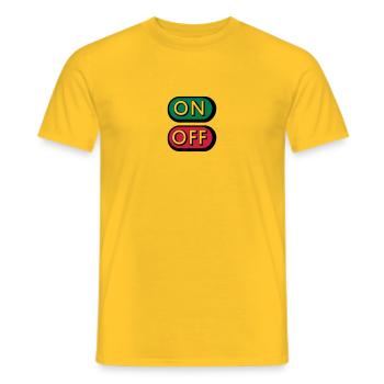 On Off Buttons - Männer T-Shirt - Gelb - Vorne - AI Model Male 178 dark (178cm)
