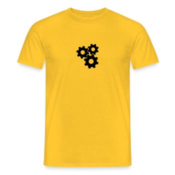 Gears - Männer T-Shirt - Gelb - Vorne - AI Model Male 178 dark (178cm)