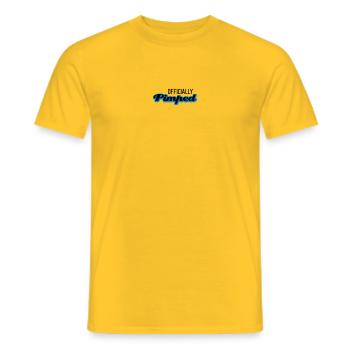 Officially Pimped | Pimp | Tuned | Tuning - Men's T-Shirt - yellow - Front - AI Model Male 178 dark (178cm)