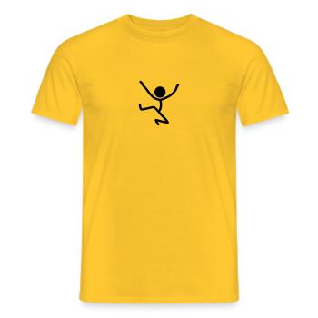 Party Jumping - T-shirt homme - jaune - Devant - AI Model Male 178 dark (178cm)