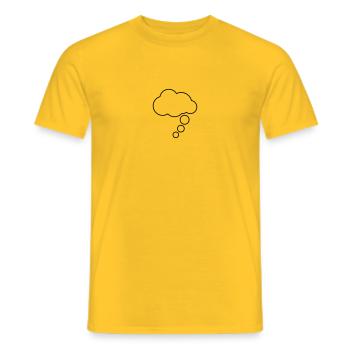 Comic Cartoon Denkblase - Men's T-Shirt - yellow - Front - AI Model Male 178 dark (178cm)