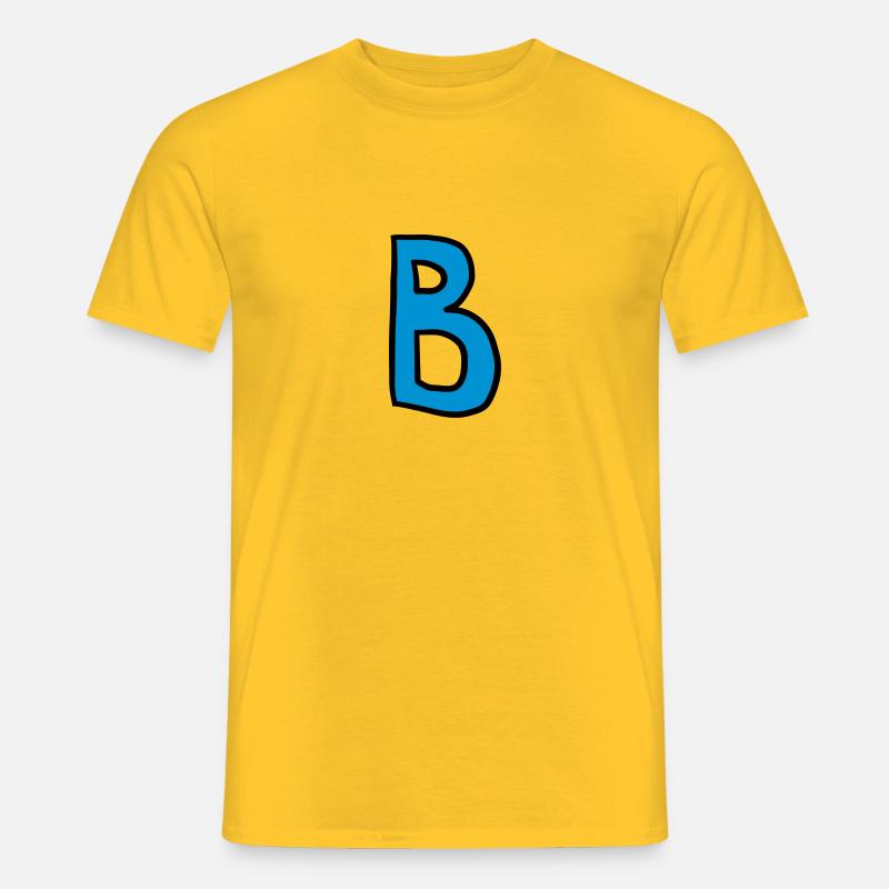 Buchstabe B Comic Cartoon - Männer T-Shirt - Gelb