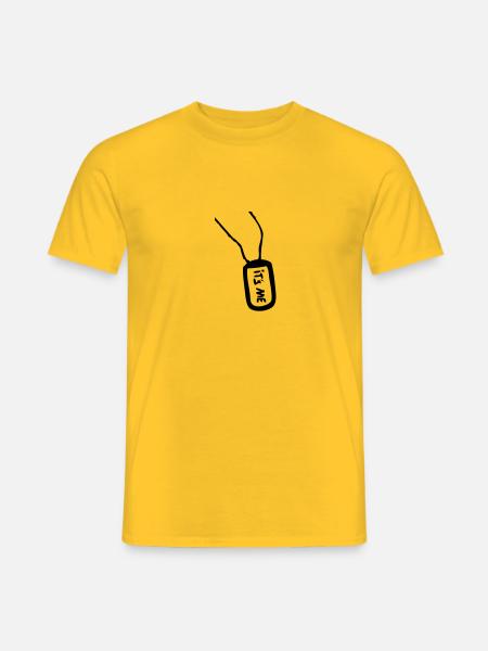 plaque militaire its me - T-shirt homme - jaune